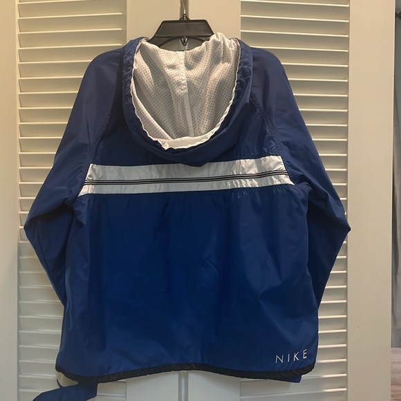 Late 90s Nike Half Zip Windbreaker Small Blue white and black - Picture 8 of 11